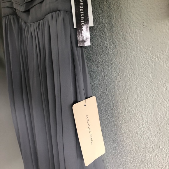‼️LAST CHANCE‼️Weddington Way || NWT || Adrianna Papell Riley Slate Grey Dress - Picture 3 of 12